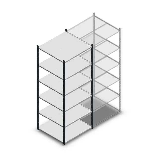 Fachbodenregal Medium Duty 2200x850x800 mm (HxBxT) 6 Ebenen anthrazit Grundregal