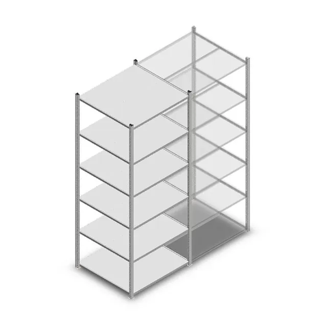 Fachbodenregal Light Duty 2000x850x800 mm (HxBxT) 6 Ebenen Grundregal