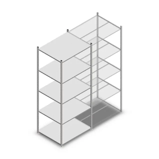 Fachbodenregal Medium Duty 2500x1000x800mm (HxBxT) 5 Ebenen verzinkt Grundregal