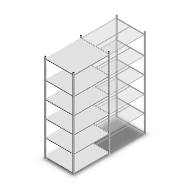 Fachbodenregal Medium Duty 3000x1000x800 mm (HxBxT) 6 Ebenen verzinkt Grundregal