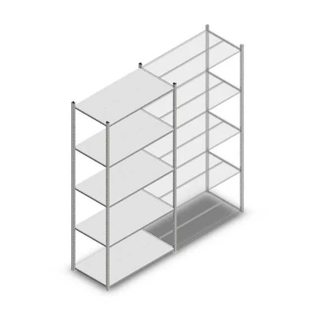 Fachbodenregal Medium Duty 2500x1150x600mm (HxBxT) 5 Ebenen verzinkt Grundregal