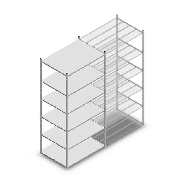 Fachbodenregal Medium Duty 3000x1150x800 mm (HxBxT) 6 Ebenen verzinkt Grundregal