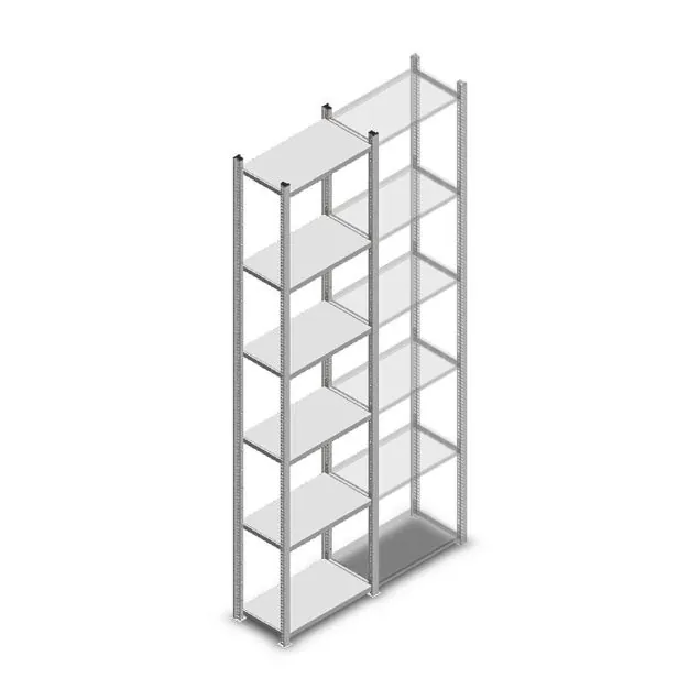 Fachbodenregal Medium Duty 3000x550x300 mm (HxBxT) 6 Ebenen verzinkt Grundregal