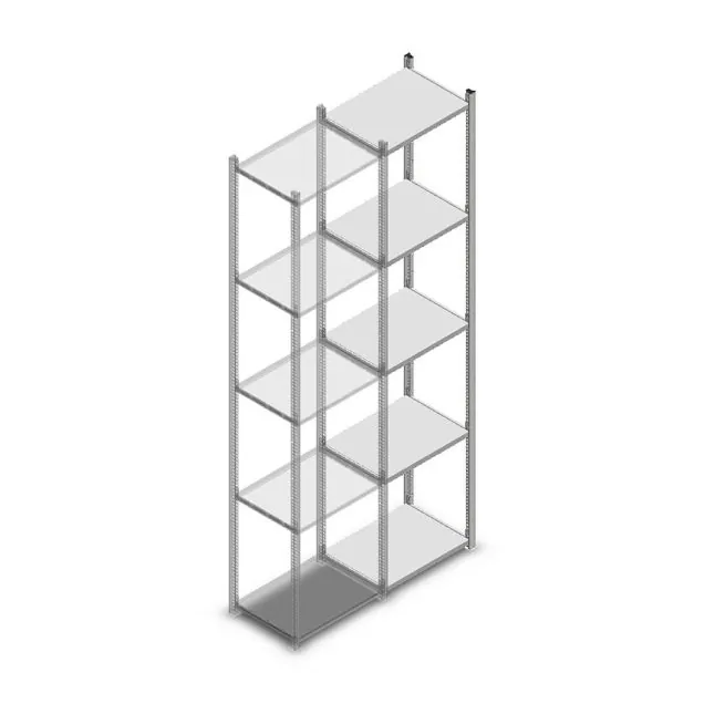 Fachbodenregal Light Duty 2500x550x400 mm (HxBxT) 5 Ebenen Anbauregal