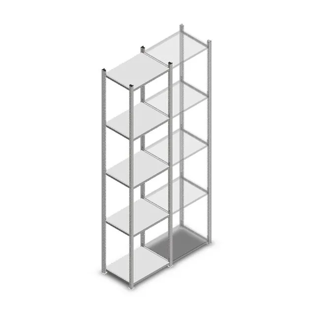 Fachbodenregal Light Duty 2500x550x400 mm (HxBxT) 5 Ebenen Grundregal