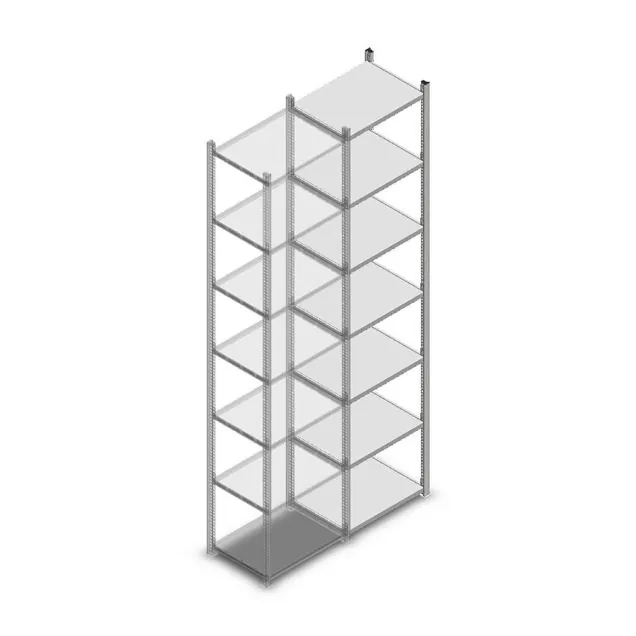 Fachbodenregal Light Duty 2500x550x400 mm (HxBxT) 7 Ebenen Anbauregal