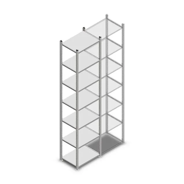 Fachbodenregal Light Duty 2500x550x400mm (HxBxT) 7 Ebenen Grundregal