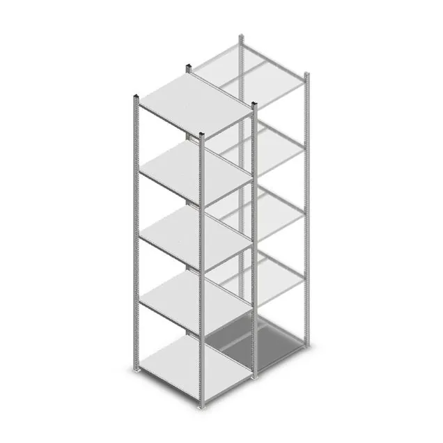 Fachbodenregal Medium Duty 2500x550x700mm (HxBxT) 5 Ebenen verzinkt Grundregal