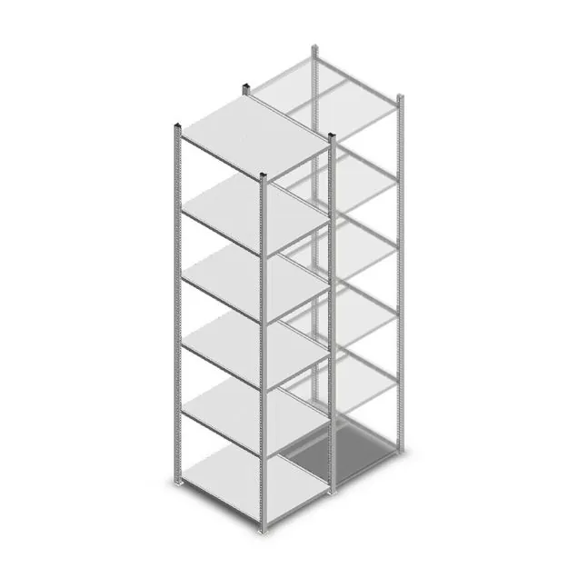 Fachbodenregal Medium Duty 3000x550x700 mm (HxBxT) 6 Ebenen verzinkt Grundregal