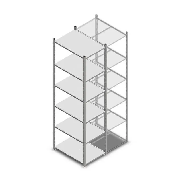 Fachbodenregal Medium Duty 3000x550x800mm (HxBxT) 6 Ebenen verzinkt Grundregal