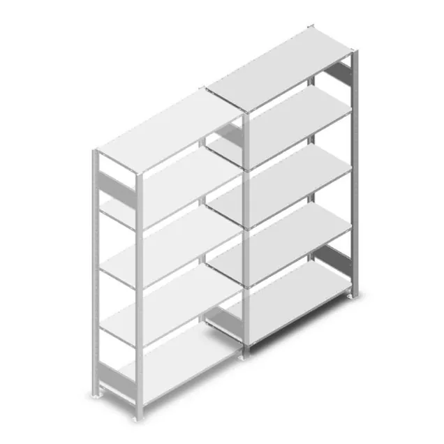 Fachbodenregal Heavy Duty 2000x1000x400 mm (HxBxT) 5 Ebenen 150 kg Anbauregal