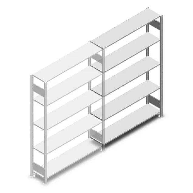 Fachbodenregal Heavy Duty 2000x1300x300 mm (HxBxT) 5 Ebenen 150 kg Anbauregal
