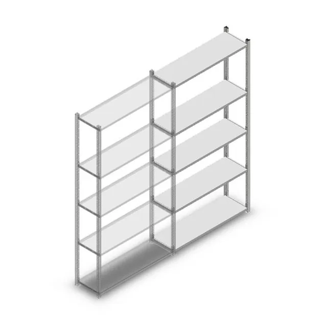 Fachbodenregal Light Duty 2000x1000x300 mm (HxBxT) 5 Ebenen Anbauregal