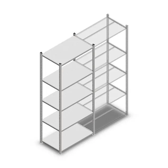 Fachbodenregal Light Duty 2000x850x500 mm (HxBxT) 5 Ebenen Grundregal