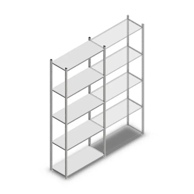 Fachbodenregal Light Duty 2500x1000x400 mm (HxBxT) 5 Ebenen Grundregal