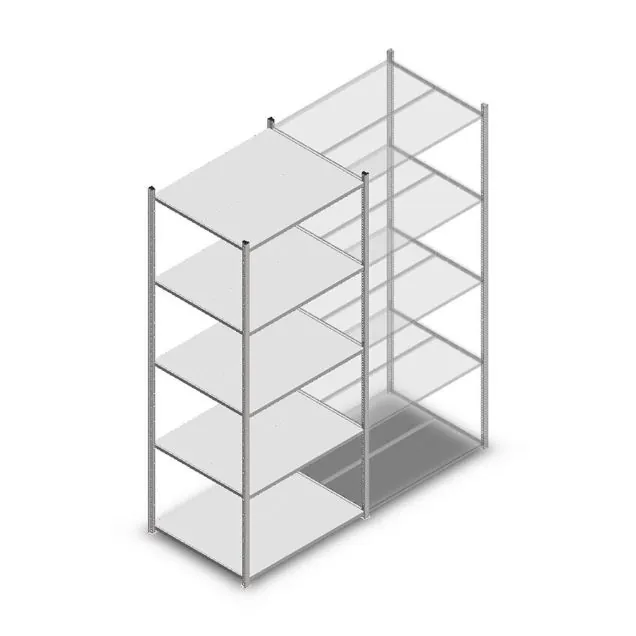 Fachbodenregal Light Duty 2500x1000x800 mm (HxBxT) 5 Ebenen Grundregal