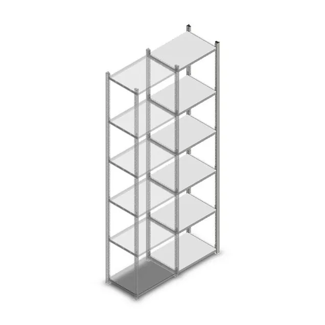Fachbodenregal Light Duty 2500x550x400 mm (HxBxT) 6 Ebenen Anbauregal