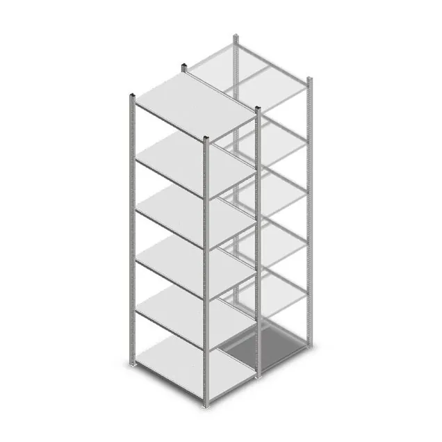 Fachbodenregal Light Duty 2500x550x800 mm (HxBxT) 6 Ebenen Grundregal