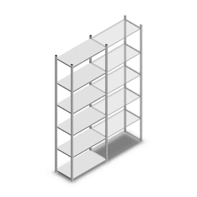 Fachbodenregal Light Duty 2500x850x400 mm (HxBxT) 6 Ebenen Grundregal