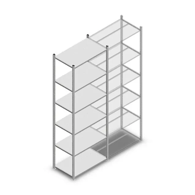 Fachbodenregal Light Duty 2500x850x500 mm (HxBxT) 6 Ebenen Grundregal