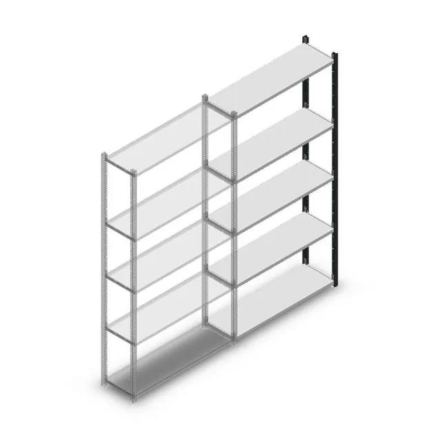 Fachbodenregal Medium Duty 2000x1000x300 mm (HxBxT) 5 Ebenen anthrazit Anbauregal