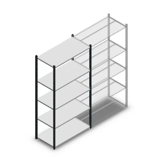 Fachbodenregal Medium Duty 2000x1000x500 mm (hxbxt) 5 Ebenen anthrazit Anfangsregal