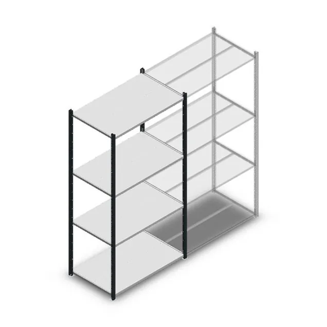 Fachbodenregal Medium Duty 2000x1000x600 mm (hxbxt) 4 Ebenen anthrazit Anfangsregal
