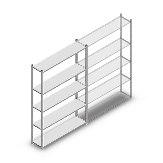 Fachbodenregal Medium Duty 2000x1300x300 mm (hxbxt) 5 Ebenen verzinkt Anfangsregal