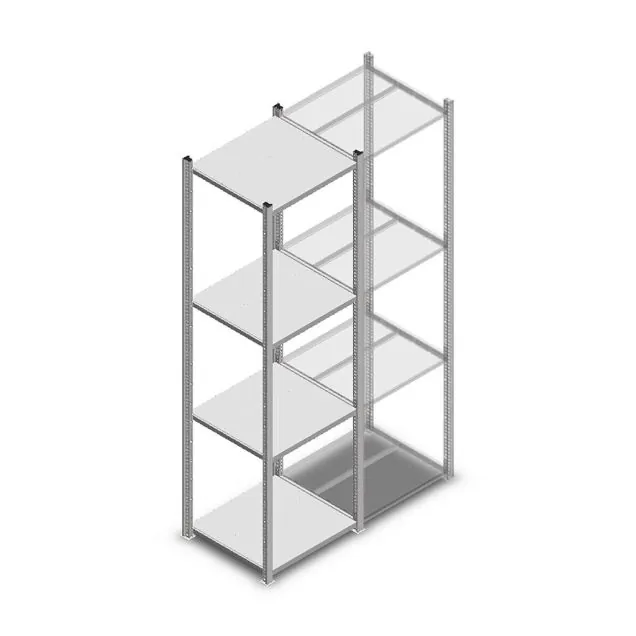 Fachbodenregal Medium Duty 2000x550x500 mm (hxbxt) 4 Ebenen verzinkt Anfangsregal
