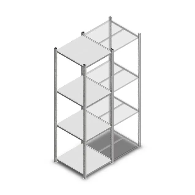 Medium Duty Fachbodenregal 2000x550x600 mm (hxbxt) 4 Ebenen verzinkt Anfangsregal