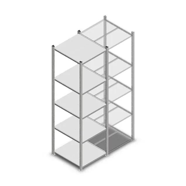 Fachbodenregal Medium Duty 2000x550x600 mm (hxbxt) 5 Ebenen verzinkt Anfangsregal