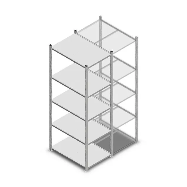 Fachbodenregal Medium Duty 2000x550x800 mm (hxbxt) 5 Ebenen verzinkt Anfangsregal