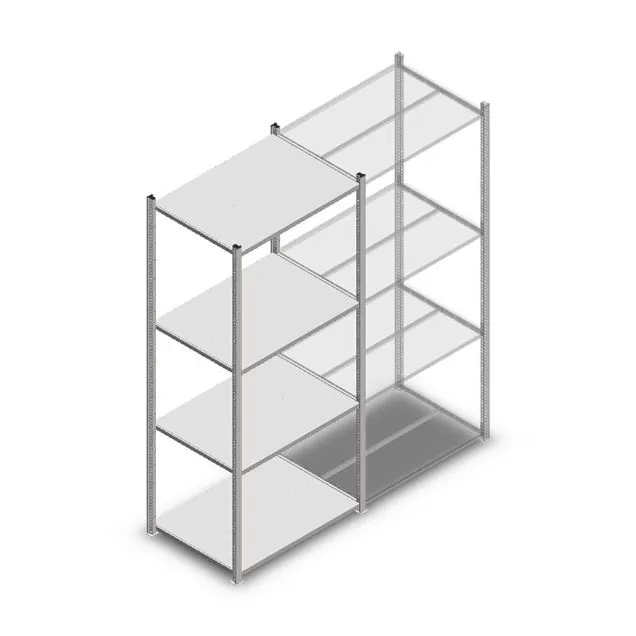 Fachbodenregal Medium Duty 2000x850x600 mm (hxbxt) 4 Ebenen verzinkt Anfangsregal
