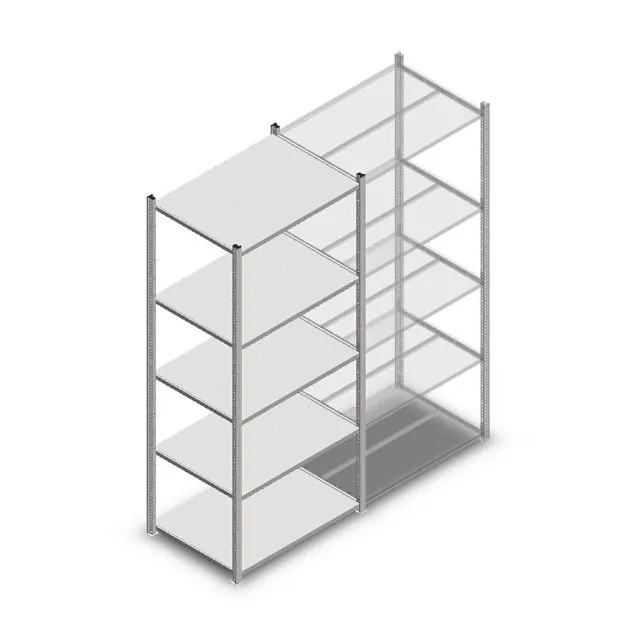 Fachbodenregal Medium Duty 2000x850x600 mm (hxbxt) 5 Ebenen verzinkt Anfangsregal
