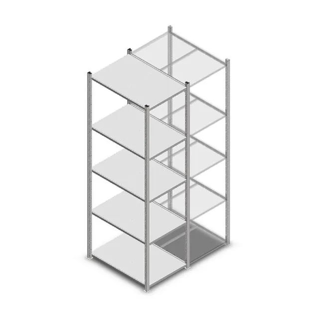 Fachbodenregal Medium Duty 2200x550x800 mm (HxBxT) 5 Ebenen verzinkt Grundregal