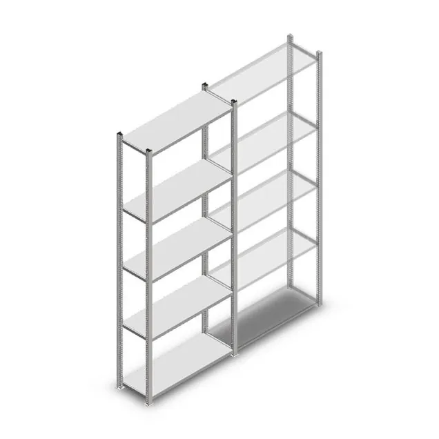 Fachbodenregal Medium Duty 2200x850x300 mm (HxBxT) 5 Ebenen verzinkt Grundregal