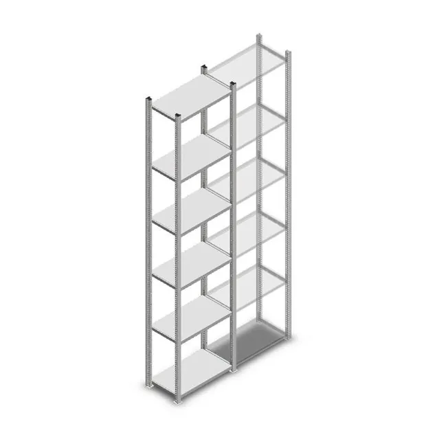 Fachbodenregal Medium Duty 2500x550x300 mm (HxBxT) 6 Ebenen verzinkt Grundregal