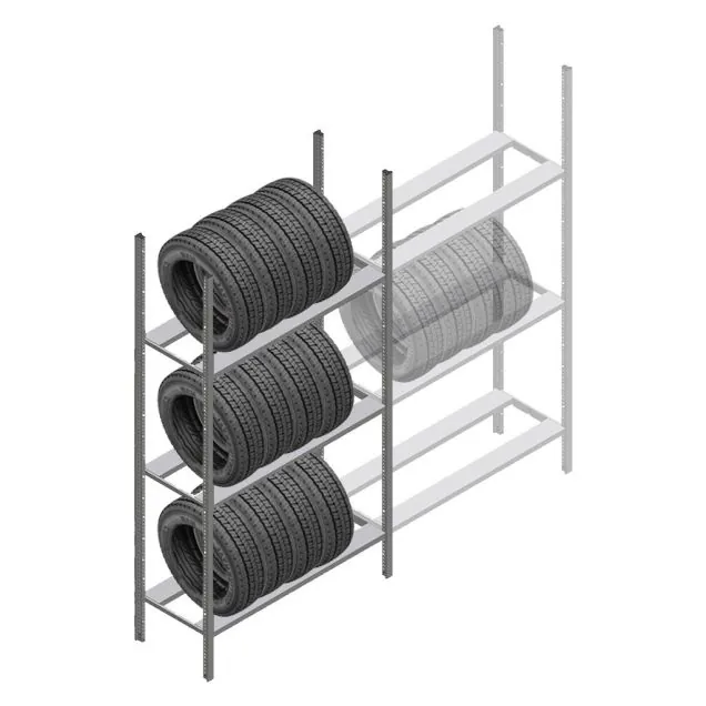 Reifenregal Medium Duty 2200x1000x600 mm (HxBxT) 3 Ebenen Grundregal