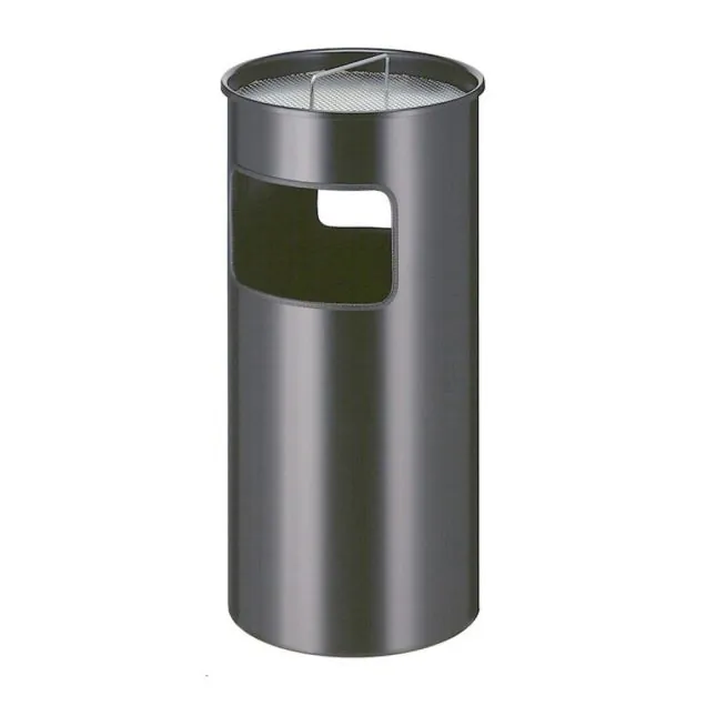 Metall-Asche-/Papierbehälter 50 Liter schwarz