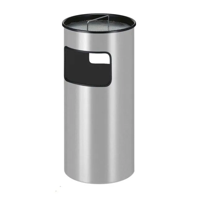 Metall-Asche-Papierbehälter 50 Liter aluminiumgrau
