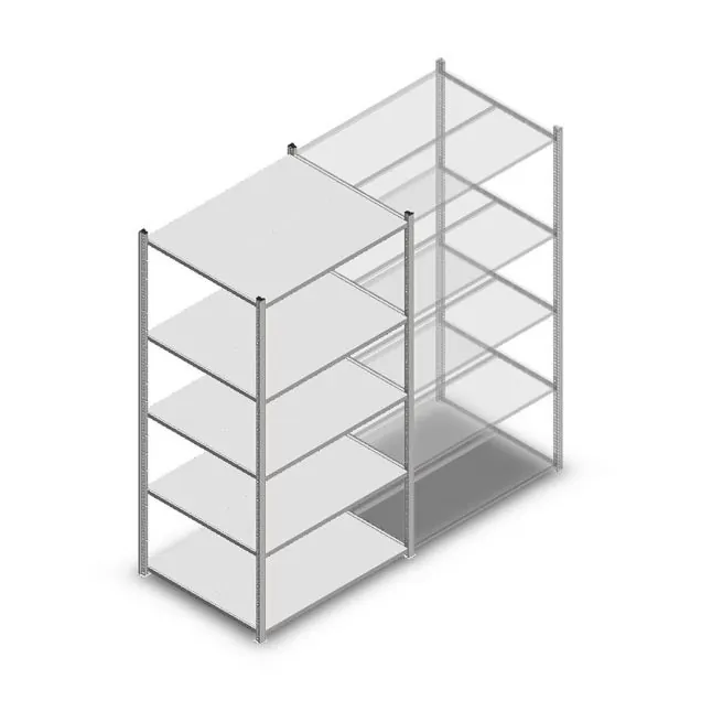 Fachbodenregal Medium Duty 2000x1000x800 mm (hxbxt) 5 Ebenen verzinkt Anfangsregal