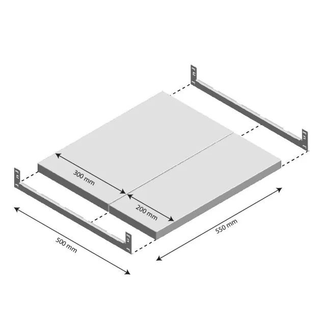 Ebene Fachboden Light Duty 550x500mm (bxt)
