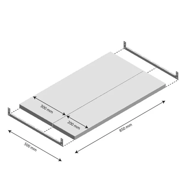 Ebene Fachboden Light Duty 850x500mm (bxt)