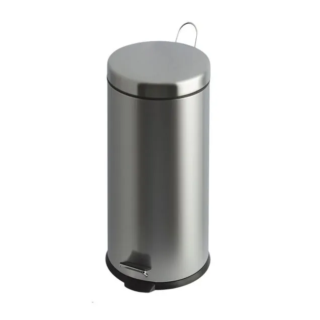 Pedaleimer 30 Liter RVS Look matt