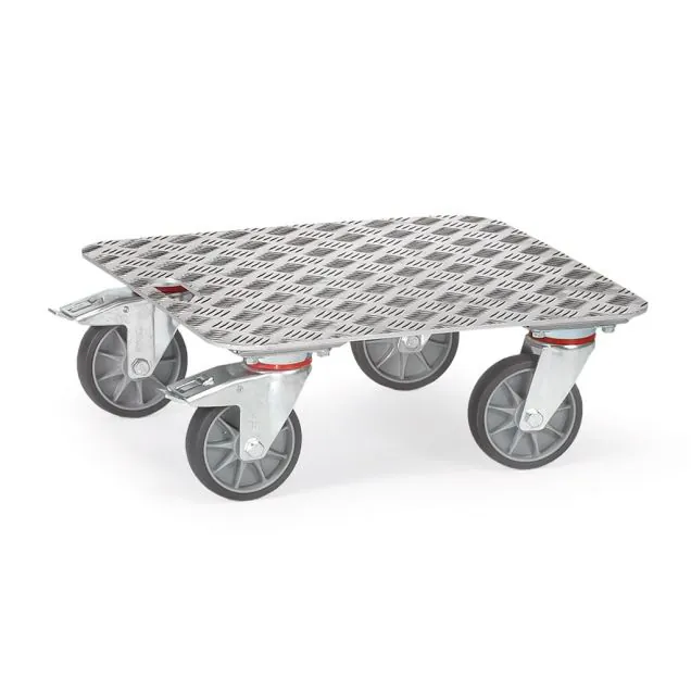 Rollplatte 250 kg 500x500 mit Aluminium-Kwintet-Plattform und Handgriff