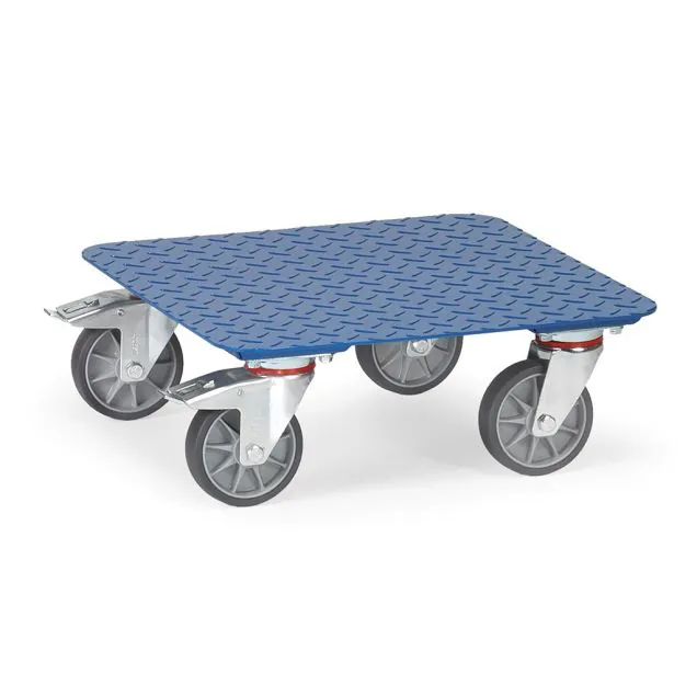 Rollplatte 400 kg 500x500 mit geriffelter Stahlplattform