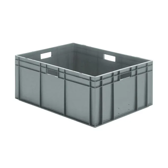 Stapelbare Transportkiste TK0 800x600x320 mm (lxbxh) grau