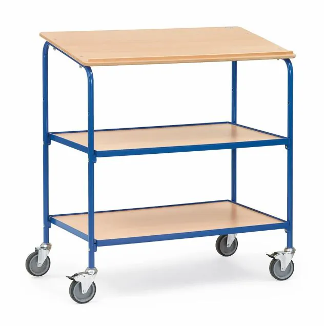 Fahrbarer Schrank, Pult 100 kg 1000x600 mit Schreibplatte und 2 verstellbaren Ebenen