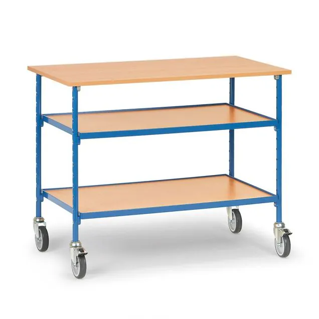 Transportabler Tisch 150 kg 1120x650 mit 3 Holzetagen