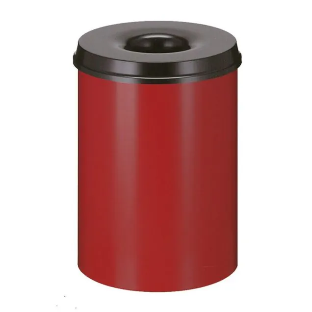 Feuerlöschender Papierbehälter 30 Liter rot-schwarz